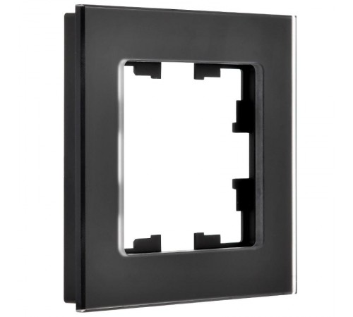 BRITE Рамка 1-ая РУ-1-2-Бр стекло черный матовый  BR-M12-G-31-K02  IEK
