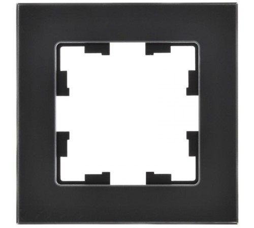 BRITE Рамка 1-ая РУ-1-2-Бр стекло черный матовый  BR-M12-G-31-K02  IEK