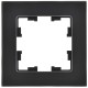 BRITE Рамка 1-ая РУ-1-2-Бр стекло черный матовый  BR-M12-G-31-K02  IEK