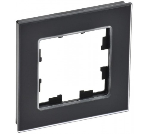 BRITE Рамка 1-ая РУ-1-2-Бр стекло черный матовый  BR-M12-G-31-K02  IEK