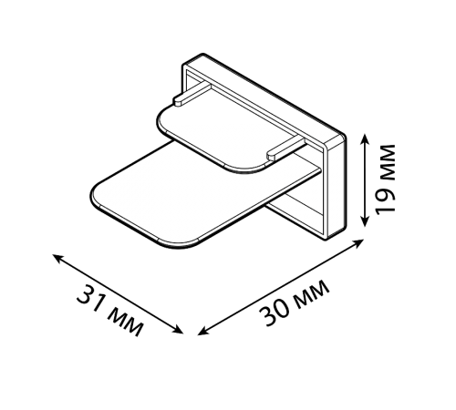 Заглушка для трекового шинопровода осветительного черный  TR115  Gauss