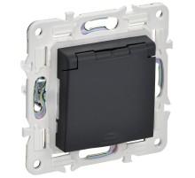 SKANDY Розетка з/к/ш кр. 16А IP44 SK-R11G графит  SK-R16-16-44-K53  IEK