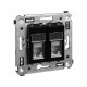 Розетка RJ-45 в стену, 5e двойная экранированная, Avanti, "Черный квадрат"  4402364  DKC