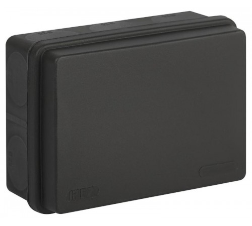Распаячная коробка  KOR-150-110-70-11g-2MP-B двухкомпонентная HF стойкая к УФ 150х110х70мм черная прямой монтаж IP67 KOR-150-110-70-11g-2MP-B  Б00628