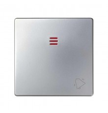 Simon 82 Клавиша с пиктограммой "звонок" для кнопочного выключателя с подсветкой, S82, S82N, алюминий  82015-33  Simon