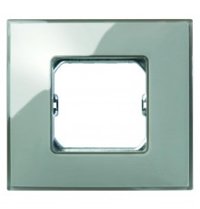 Simon 27 Рамка декоративная, 3 поста, (+суппорт), S27 Neos, Глянец, дымчатое стекло  27773-34  Simon