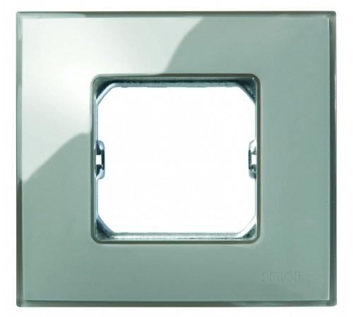Simon 27 Рамка декоративная, 1 пост, (+суппорт), S27 Neos, Глянец, дымчатое стекло  27771-34  Simon