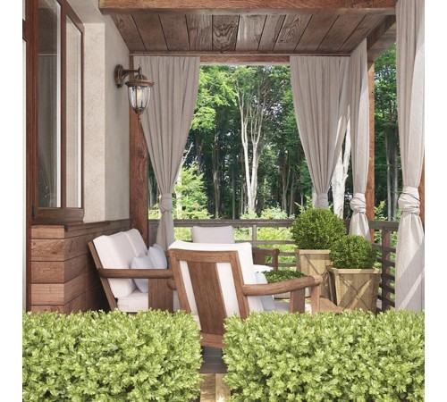 Светильник садово-парковый PL6302 шестигранный на стену вниз 60W 230V E27, черное золото  11898  Feron