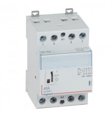 Контактор CX 4П 250В катушка 230В 40A 4НО 3 модуля, переменный ток АС, с ручным управлением  412553  Legrand