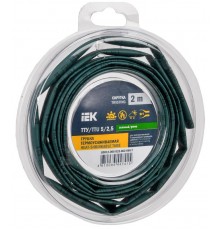 Трубка термоусадочная ТТУ нг-LS 5/2,5 зеленая (2м/упак) IEK  UDR12-005-D25-002-K06-T  IEK