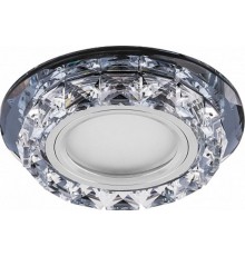 Светильник точечный встраиваемый под лампу, с LED подсветкой CD878 15LED*2835 SMD 4000K, MR16 50W G5.3, прозрачный, прозрачный  28823  FERON