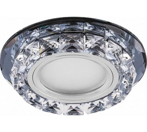 Светильник точечный встраиваемый под лампу, с LED подсветкой CD878 15LED*2835 SMD 4000K, MR16 50W G5.3, прозрачный, прозрачный  28823  FERON