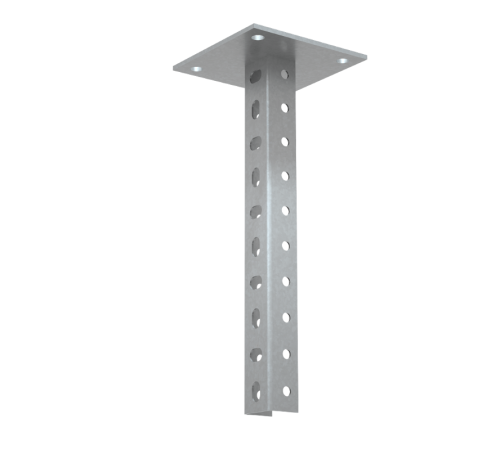 Универсальная потолочная стойка 37х29х2,0 L700 мм   UPTM700  КМ-профиль