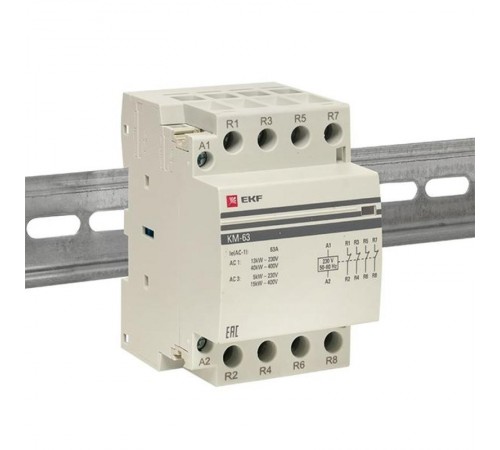 Контактор модульный КМ 63А 4NC (3 мод.) PROxima km-3-63-04  EKF