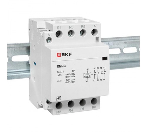 Контактор модульный КМ 63А 4NC (3 мод.) PROxima km-3-63-04  EKF