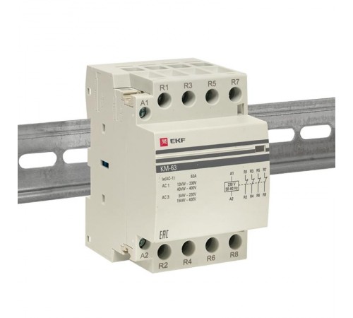 Контактор модульный КМ 63А 4NC (3 мод.) PROxima km-3-63-04  EKF