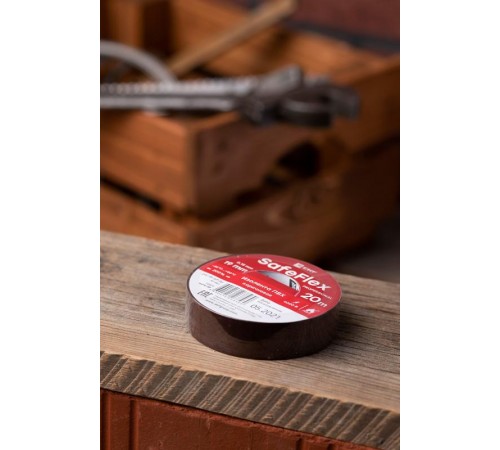 Изолента ПВХ коричневая 19мм 20м серии SafeFlex  plc-iz-sf-br  EKF