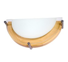 Светильник "Полесье" 300/2 НББ 06-40 М41 белый /корпус сосна /держатель хром  1005205884  Элетех