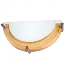 Светильник "Полесье" 300/2 НББ 06-40 М41 белый /корпус сосна /держатель хром  1005205884  Элетех