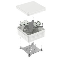 Коробка огнестойкая разветвительная для о/п двухкомпонентная 60-0303-FR6.0-4-4-Р Е15-Е60 RAL9003 100х100х40 (16 шт/кор)  60-0303-9003-FR6.0-4-4-Р  П