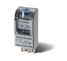 Таймерный модуль 2-функциональный (AI,DI); для применения с реле, монтаж в розетку; питание 110...125В AC  863081200000  Finder