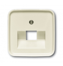 Накладкадля 1-постовой телекоммуникационной розетки 0213, 0216, серия Busch-Duro 2000 SI, цвет сл. кость  1753-0-8949   2CKA001753A8949  ABB