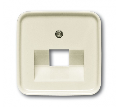 Накладкадля 1-постовой телекоммуникационной розетки 0213, 0216, серия Busch-Duro 2000 SI, цвет сл. кость  1753-0-8949   2CKA001753A8949  ABB