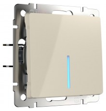 W1110103/ Электроустановочные изделия - Выключатель одноклавишный с подсветкой (слоновая кость)  a051481  Werkel