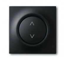 Клавиша для механизма электронного выключателя Busch-Jalousiecontrol , серия impuls, цвет чёрный бархат  6430-0-0381   2CKA006430A0381  ABB