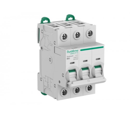 Systeme9 Автоматический выключатель (АВ) B 63A 3P 10kA 400В  S9F31363  SE