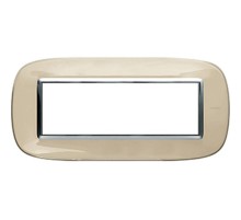 Axolute декоративные накладки в форме эллипса, прозрачные, цвет бежевая карамель, на 6 модулей  HB4806DA  Legrand