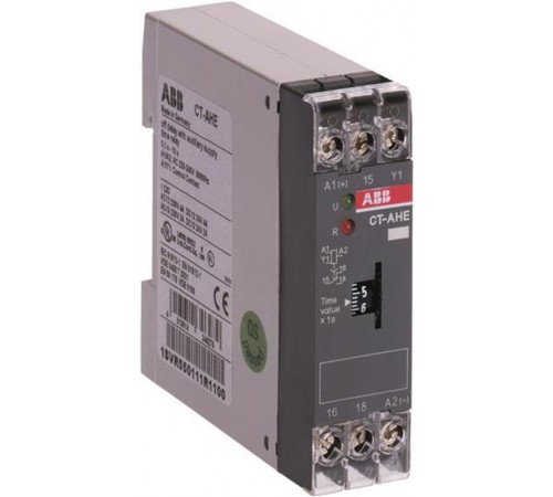 Реле времени CT-AHE (задержка на откл.)220-240B AC (врем.диапазон 0.3..30с.)1ПК  1SVR550111R4100  ABB