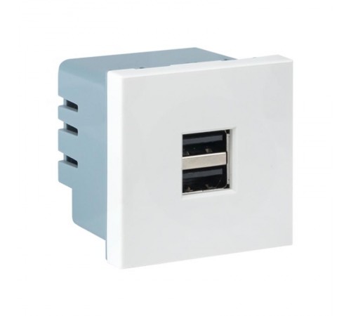 Розетка USB, сила тока 2,1 А (2 гнезда) без индикатора  E2MR2-20USB-10  EKF