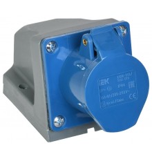 Розетка 113 стационарная 2Р+РЕ 16А 220В IP44  PSR11-016-3  IEK