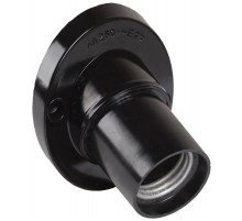 Патрон настенный угловой карболитовый Е27 черный, индивидуальный пакет Пкб27-04-К31  EPK13-04-02-K01  IEK