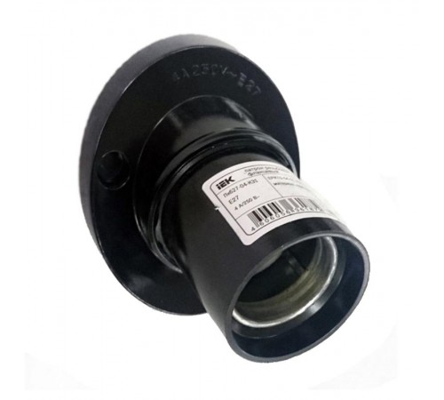 Патрон настенный угловой карболитовый Е27 черный, индивидуальный пакет Пкб27-04-К31  EPK13-04-02-K01  IEK