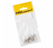 Разъем антенный на кабель, штекер F для кабеля SAT (с резиновым уплотнителем), (5шт.) (пакет)  05-4005-4-9  PROconnect