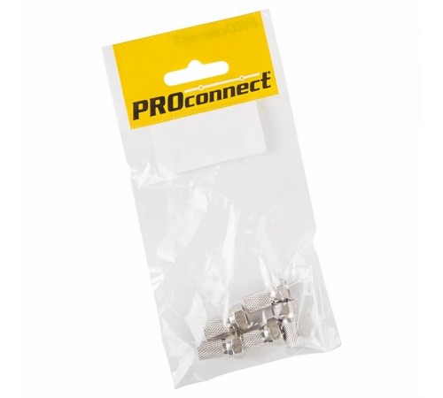 Разъем антенный на кабель, штекер F для кабеля SAT (с резиновым уплотнителем), (5шт.) (пакет)  05-4005-4-9  PROconnect