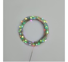 Гирлянда Роса 10м, 100LED, цвет свечения RGB, IP44, на батарейках 3хАА, с пультом 44 режима  303-259  NEON-NIGHT