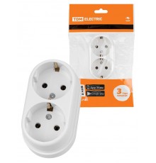 Розетка двойная 2П+3 открытой установки IP20 16А белая "Ретро"  SQ1806-0531  TDM