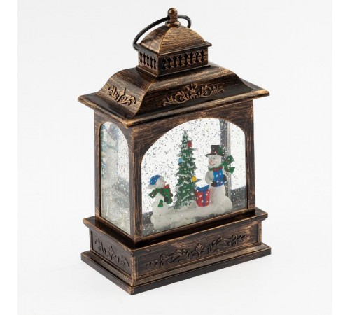 Новогодний декоративный светильник Снеговики  ENGDS-11  теплый белый диодов , h 21 см, 3*АА, таймер 6 ч, IP20  Б0051943  ЭРА