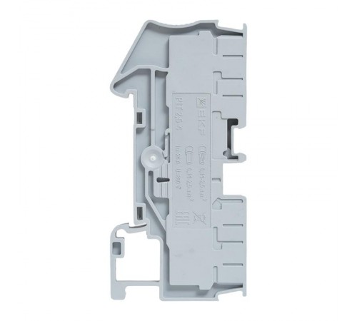 Клеммная колодка пружинная 2,5 Push-in 4 вывода серая PIT-2,5-4  EKF