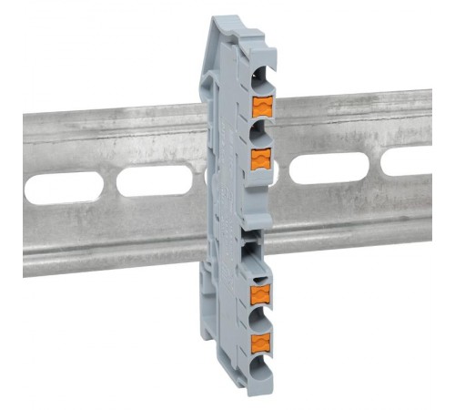 Клеммная колодка пружинная 2,5 Push-in 4 вывода серая PIT-2,5-4  EKF