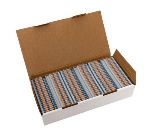 Клеммная колодка пружинная 2,5 Push-in 4 вывода серая PIT-2,5-4  EKF