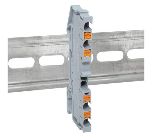 Клеммная колодка пружинная 2,5 Push-in 4 вывода серая PIT-2,5-4  EKF