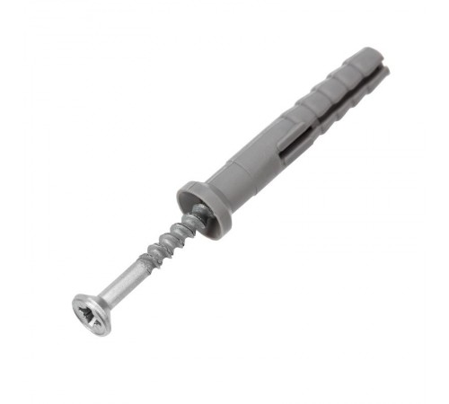 Дюбель-гвоздь потайной бортик, полипропилен 6х40мм, пакет (100 шт/уп)  KR-01-3621-007  Kranz