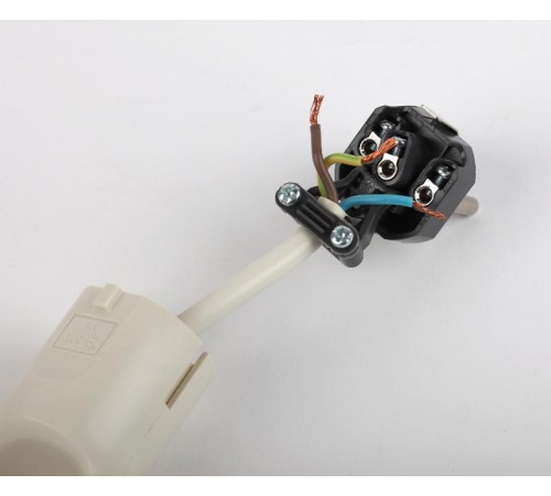 Вилка V3  c/з 16A с кольцом непрямой ввод белая (10/200/6000) Б0019186  ЭРА