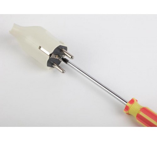 Вилка V3  c/з 16A с кольцом непрямой ввод белая (10/200/6000) Б0019186  ЭРА