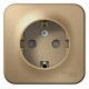 Blanca Титан О/У с изолирующей пластиной Титан Розетка с заземлением со шторками 16А, 250В  BLNRA011114  SE