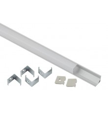 Комплект с угловом анодированным профилем и квадратным рассеивателем CAB280 1616S 16х16мм, 2м  Б0039466  ЭРА